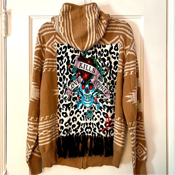 Y2K Ed Hardy Hooded Sweater - Picture 1 of 11